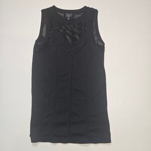 Athleta Black Seamless Mesh Workout Tank Top Size S Athletic Athleisure